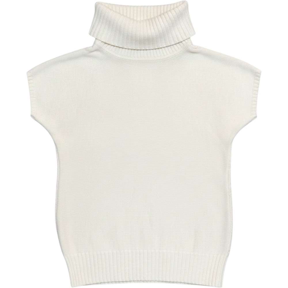 Michael Kors Sweater Vest Womens Medium Cream Cable Knit Horsebit Turtleneck MK